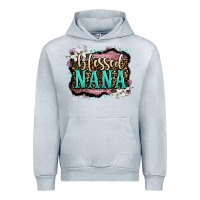 Heather Grey blessed nana Urban Hoodie - OliviaCreatesArt