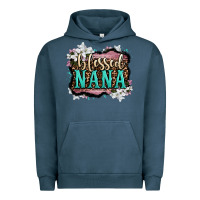 Pigment Midnight Navy blessed nana Urban Hoodie - OliviaCreatesArt