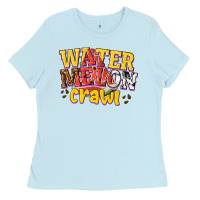 Baby Blue watermelon crawl Ladies Tee - texasbilliewilder