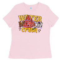 Bubblegum Pink watermelon crawl Ladies Tee - texasbilliewilder