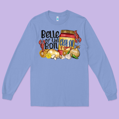 Belle Of The Boil Crab Oil Long Sleeve Tee Designed By Maliassmallbusiness