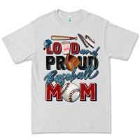 Dove Grey loud and proud baseball mom Premium Tee - Zillion Design Studio