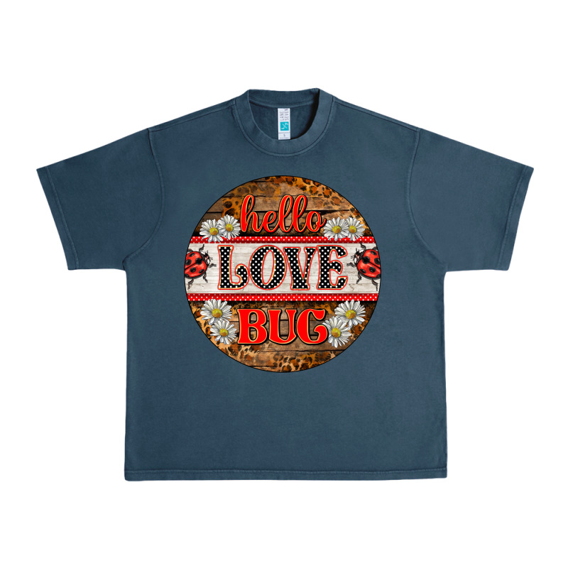 Hello Love Bug Ladybug Ornament Urban Heavy Tee by BarkalooDesign | Teevron