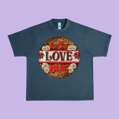 Hello Love Bug Ladybug Ornament Urban Heavy Tee Designed By Barkaloodesign