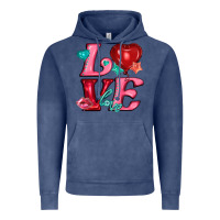 Vintage Denim love with balloons Vintage Hoodie - AdoDesignShop
