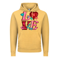 Vintage Mustard love with balloons Vintage Hoodie - AdoDesignShop