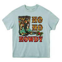 Arona christmas cowboy boots ho ho howdy Heavy Core Tee - RanaPortraitStore