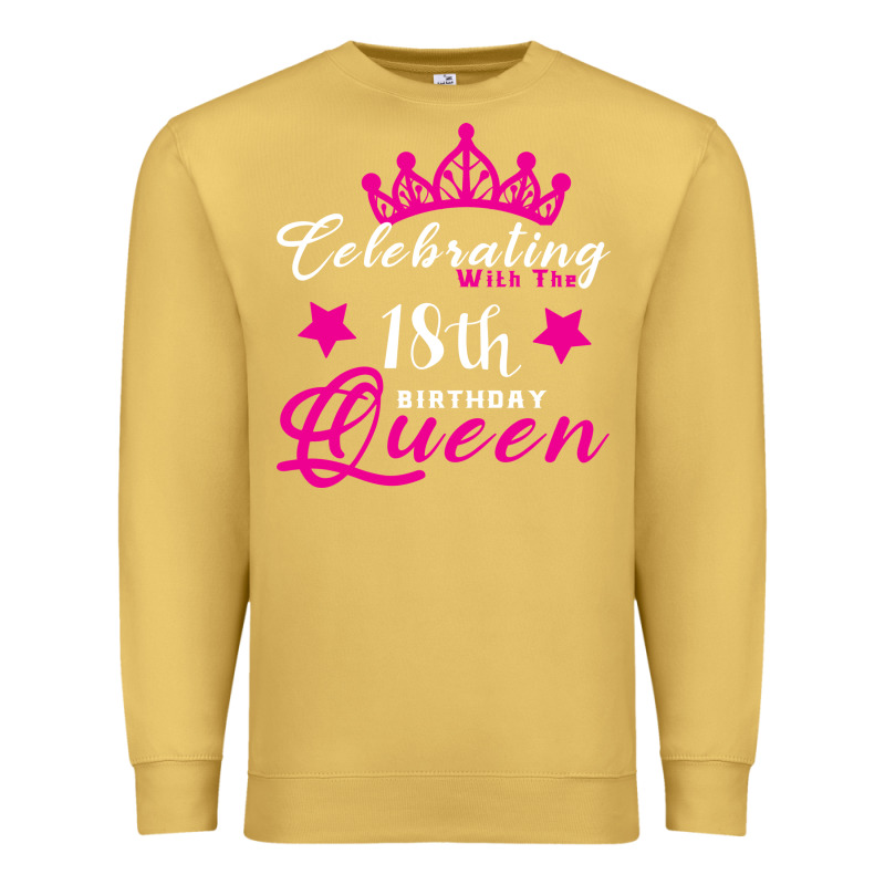 Celebrating With The 18th Birthday Queen Premium Sweatshirt by Bettercallsaul | Teevron