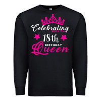 Black Celebrating With the 18th Birthday Queen Premium Sweatshirt - Bettercallsaul