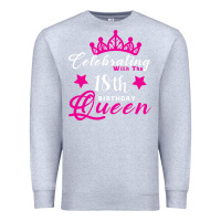 Heather Grey Celebrating With the 18th Birthday Queen Premium Sweatshirt - Bettercallsaul