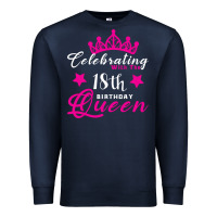 Navy Celebrating With the 18th Birthday Queen Premium Sweatshirt - Bettercallsaul