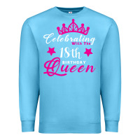 Ocean Blue Celebrating With the 18th Birthday Queen Premium Sweatshirt - Bettercallsaul