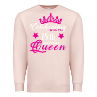 Pale Pink Celebrating With the 18th Birthday Queen Premium Sweatshirt - Bettercallsaul