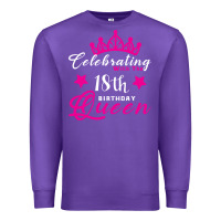 Purple Celebrating With the 18th Birthday Queen Premium Sweatshirt - Bettercallsaul