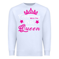 White Celebrating With the 18th Birthday Queen Premium Sweatshirt - Bettercallsaul