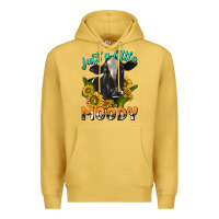 Antique Gold Just a Little Moody Premium Hoodie - texasbilliewilder