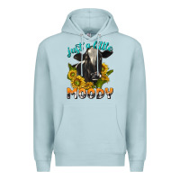 Blue Mist Just a Little Moody Premium Hoodie - texasbilliewilder