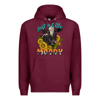 Burgundy Just a Little Moody Premium Hoodie - texasbilliewilder
