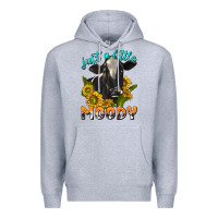 Heather Grey Just a Little Moody Premium Hoodie - texasbilliewilder