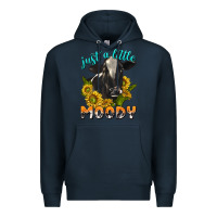 Navy Just a Little Moody Premium Hoodie - texasbilliewilder