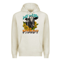 Oatmeal Heather Just a Little Moody Premium Hoodie - texasbilliewilder