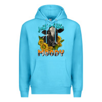 Ocean Blue Just a Little Moody Premium Hoodie - texasbilliewilder