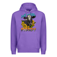 Purple Just a Little Moody Premium Hoodie - texasbilliewilder