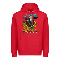 Red Just a Little Moody Premium Hoodie - texasbilliewilder