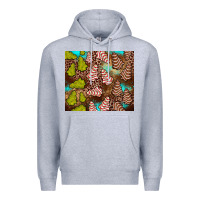 Heather Grey little debbie tree cakes leopard turquoise Premium Hoodie - JahusDesignShop