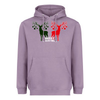 Lavender Merry Christmas Reindeer Heavyweight Hoodie - Bettercallsaul