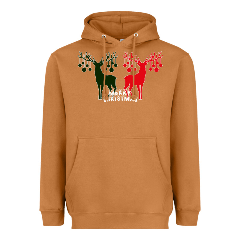 Merry Christmas Reindeer Heavyweight Hoodie by Bettercallsaul | Teevron