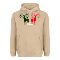 Mushroom Merry Christmas Reindeer Heavyweight Hoodie - Bettercallsaul