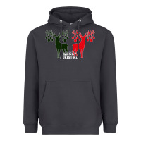 Smoke Merry Christmas Reindeer Heavyweight Hoodie - Bettercallsaul