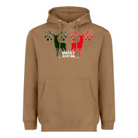 Toasted Coconut Merry Christmas Reindeer Heavyweight Hoodie - Bettercallsaul