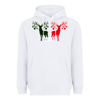 White Merry Christmas Reindeer Heavyweight Hoodie - Bettercallsaul