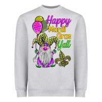 Heather Grey happy mardi gras y'all Heavyweight Sweatshirt - BarkalooDesign