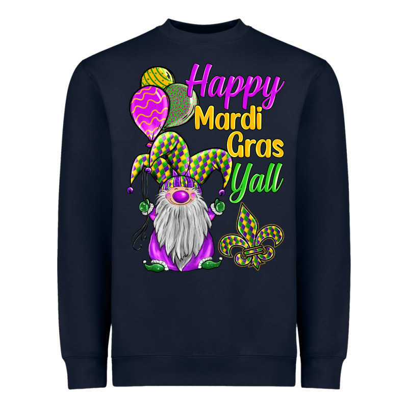 Happy Mardi Gras Y'all Heavyweight Sweatshirt by BarkalooDesign | Teevron