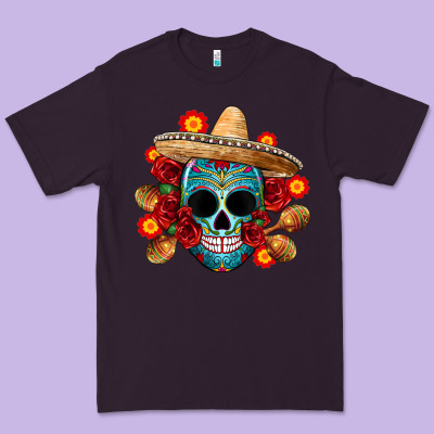 Mexico Skull Premium Tee Designed By Cts Tumbler Store