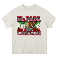 Cream El Papa Mas Chingon Heavy Core Tee - texasbilliewilder