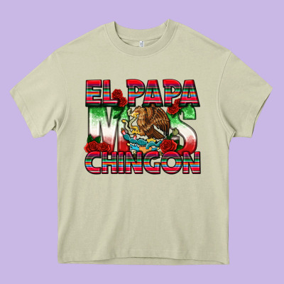 El Papa Mas Chingon Heavy Core Tee Designed By Texasbilliewilder