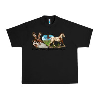 Black peace love appaloosa horse Urban Heavy Tee - LillyAllenDesigns