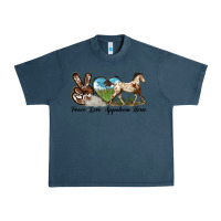 Midnight Navy peace love appaloosa horse Urban Heavy Tee - LillyAllenDesigns