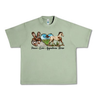 Oil Green peace love appaloosa horse Urban Heavy Tee - LillyAllenDesigns