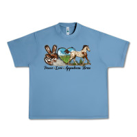 Pebble Blue peace love appaloosa horse Urban Heavy Tee - LillyAllenDesigns