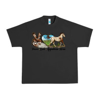 Pigment Black peace love appaloosa horse Urban Heavy Tee - LillyAllenDesigns