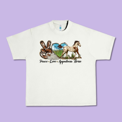 Peace Love Appaloosa Horse Urban Heavy Tee Designed By Lillyallendesigns