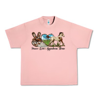 Salmon peace love appaloosa horse Urban Heavy Tee - LillyAllenDesigns