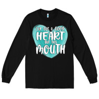 Black i have got a good heart but this mouth Long Sleeve Tee - MaliasSmallBusiness