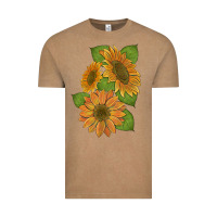 Vintage Coffee sunflowers Vintage Tee - Artiststas
