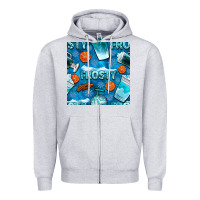 Heather Grey winter frosty coffee cups and snow seamless pattern bbs Zipper Hoodie - BundleAndBundleShop